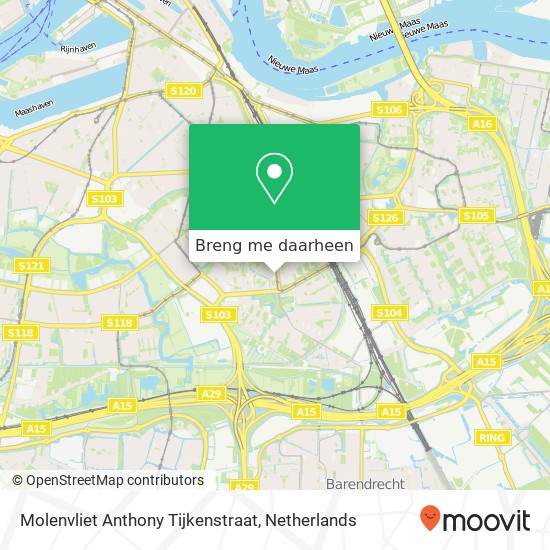 Molenvliet Anthony Tijkenstraat kaart