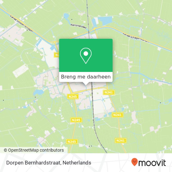 Dorpen Bernhardstraat kaart