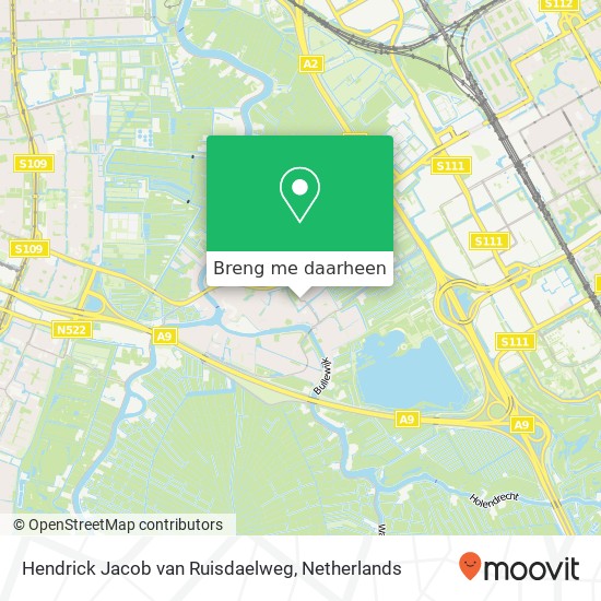 Hendrick Jacob van Ruisdaelweg kaart