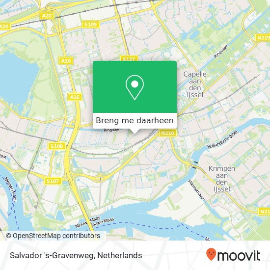 Salvador 's-Gravenweg kaart