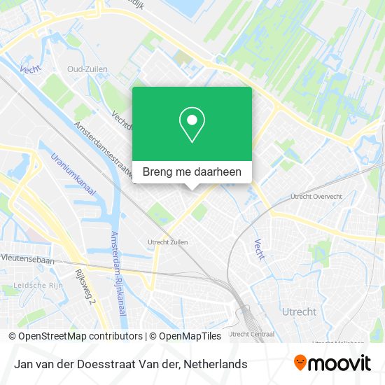 Jan van der Doesstraat Van der kaart