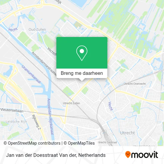 Jan van der Doesstraat Van der kaart