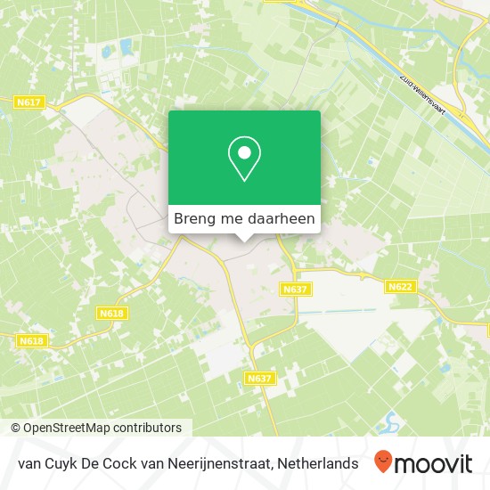 van Cuyk De Cock van Neerijnenstraat kaart