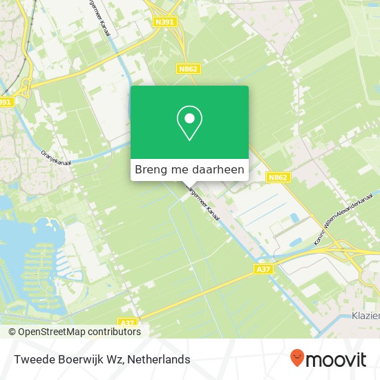 Tweede Boerwijk Wz kaart