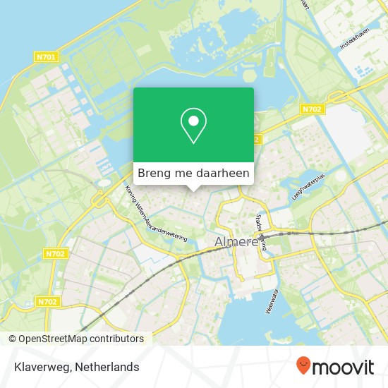 Klaverweg kaart