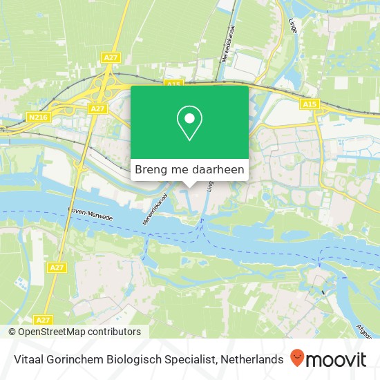 Vitaal Gorinchem Biologisch Specialist kaart