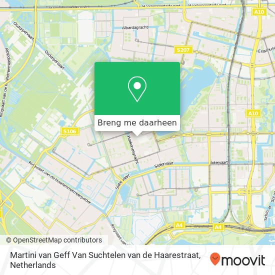 Martini van Geff Van Suchtelen van de Haarestraat kaart