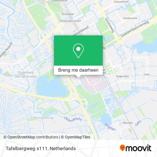 Tafelbergweg s111 kaart