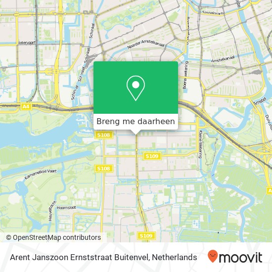 Arent Janszoon Ernststraat Buitenvel kaart