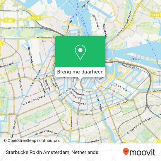 Starbucks Rokin Amsterdam kaart