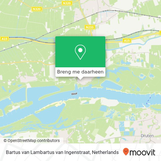 Bartus van Lambartus van Ingenstraat kaart