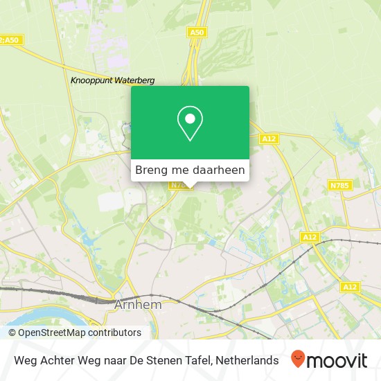 Weg Achter Weg naar De Stenen Tafel kaart