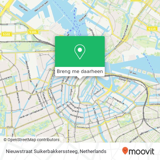 Nieuwstraat Suikerbakkerssteeg kaart