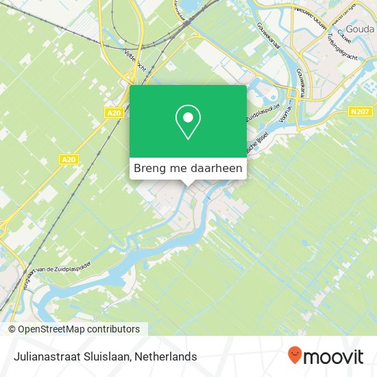 Julianastraat Sluislaan kaart