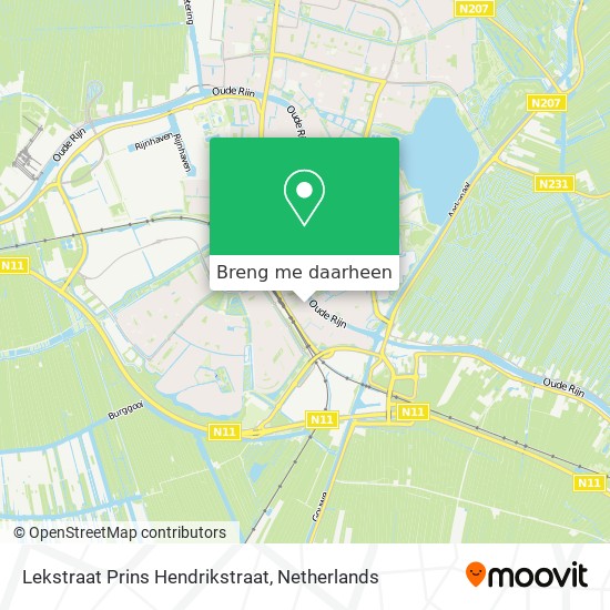 Lekstraat Prins Hendrikstraat kaart