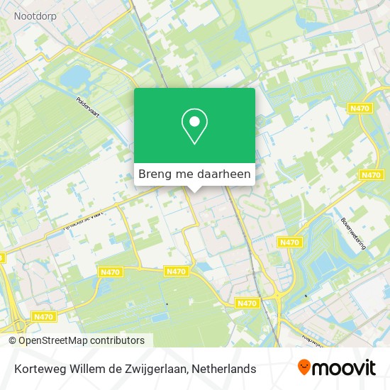 Korteweg Willem de Zwijgerlaan kaart