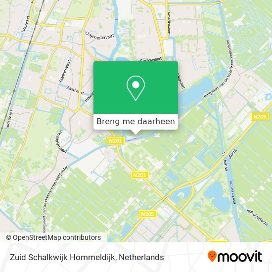 Zuid Schalkwijk Hommeldijk kaart
