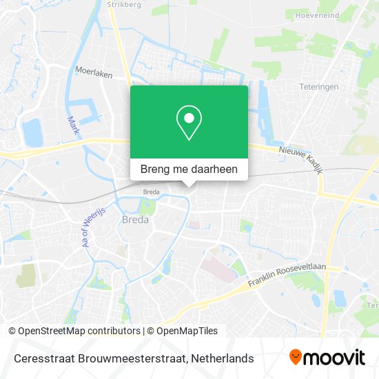 Ceresstraat Brouwmeesterstraat kaart