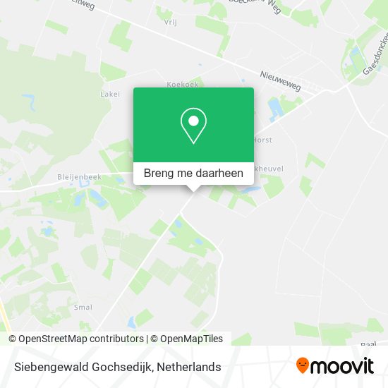 Siebengewald Gochsedijk kaart