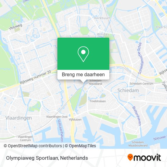 Olympiaweg Sportlaan kaart