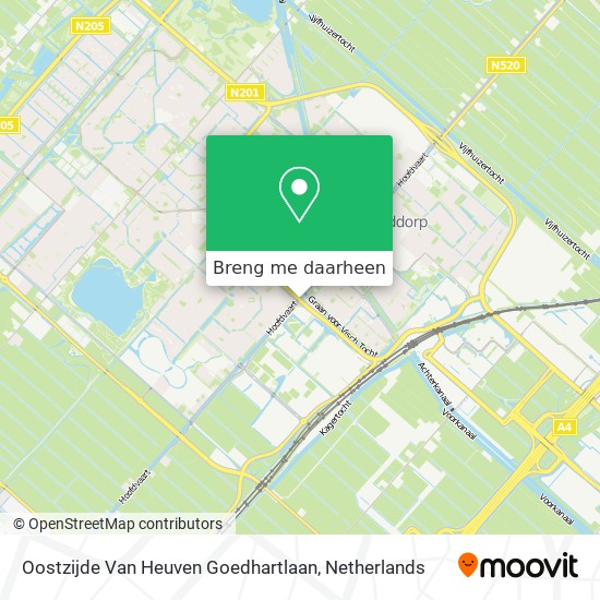 Oostzijde Van Heuven Goedhartlaan kaart