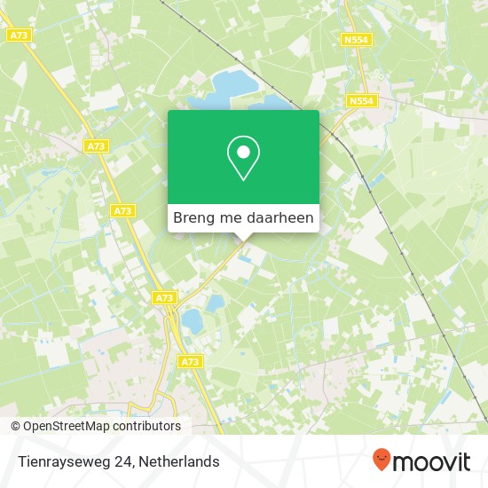 Tienrayseweg 24, 5961 NL Horst kaart