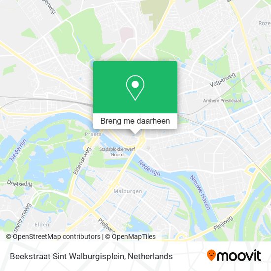 Beekstraat Sint Walburgisplein kaart