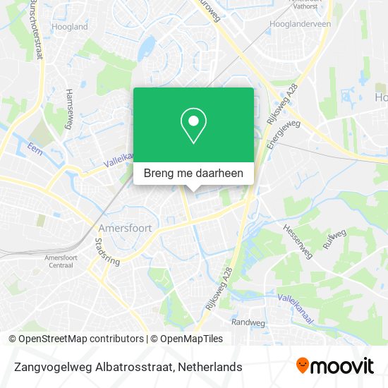 Zangvogelweg Albatrosstraat kaart