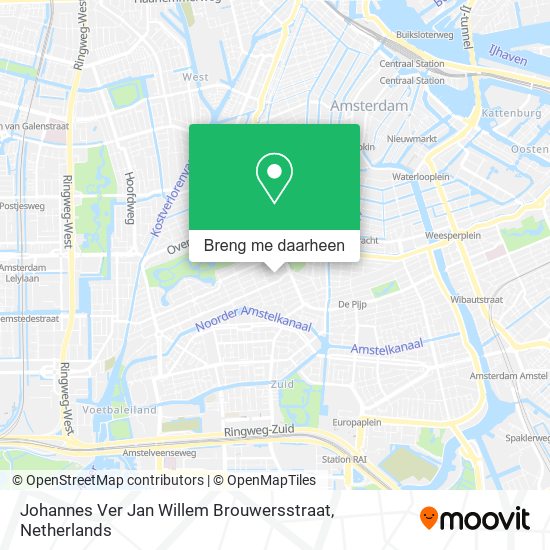 Johannes Ver Jan Willem Brouwersstraat kaart