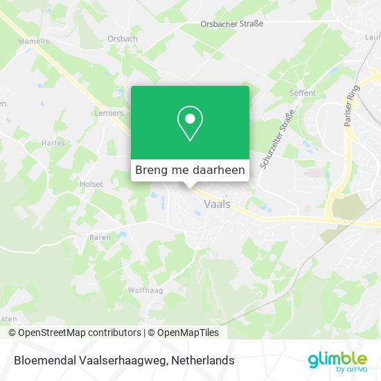 Bloemendal Vaalserhaagweg kaart