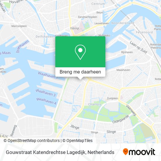 Gouwstraat Katendrechtse Lagedijk kaart