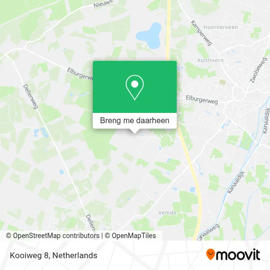 Kooiweg 8, 8181 PB Heerde kaart