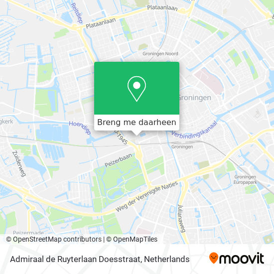 Admiraal de Ruyterlaan Doesstraat kaart