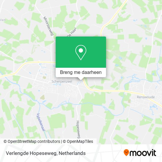 Verlengde Hopeseweg kaart