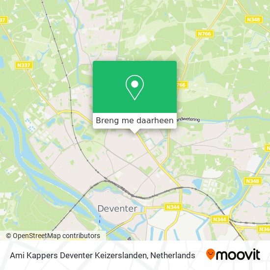 Ami Kappers Deventer Keizerslanden kaart