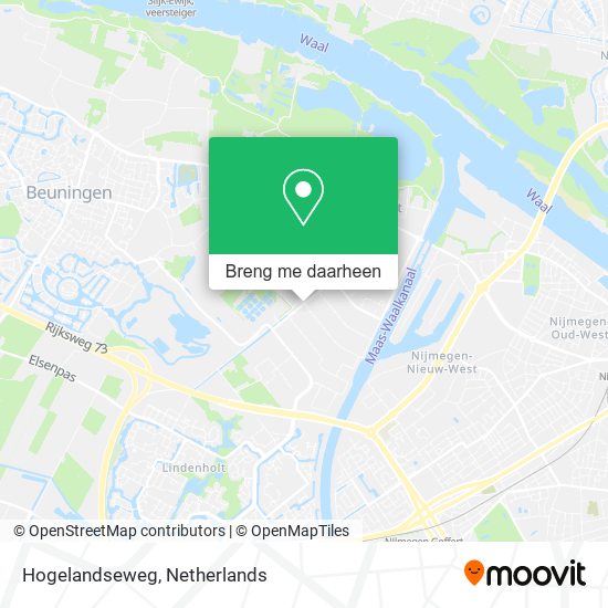 Hogelandseweg kaart