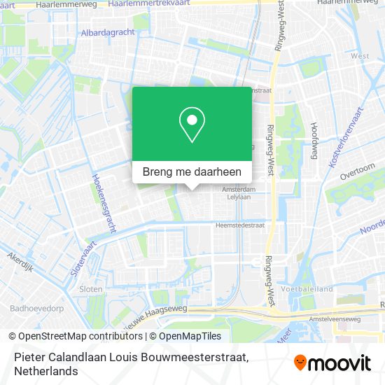 Pieter Calandlaan Louis Bouwmeesterstraat kaart