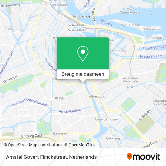 Amstel Govert Flinckstraat kaart