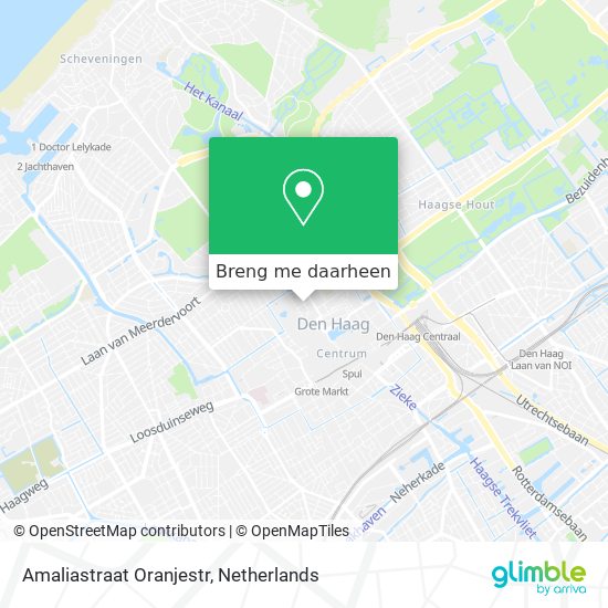 Amaliastraat Oranjestr kaart