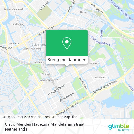 Chico Mendes Nadezjda Mandelstamstraat kaart