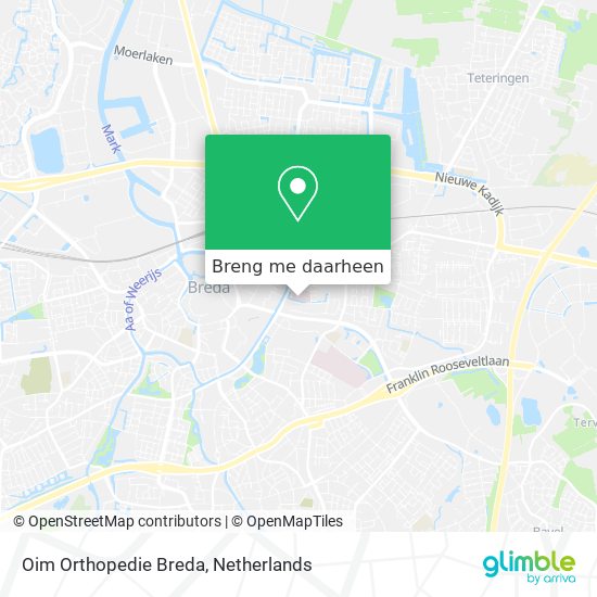Oim Orthopedie Breda kaart