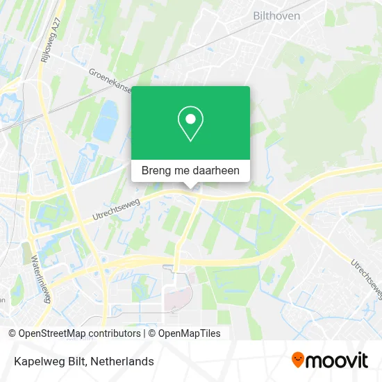 Kapelweg Bilt kaart