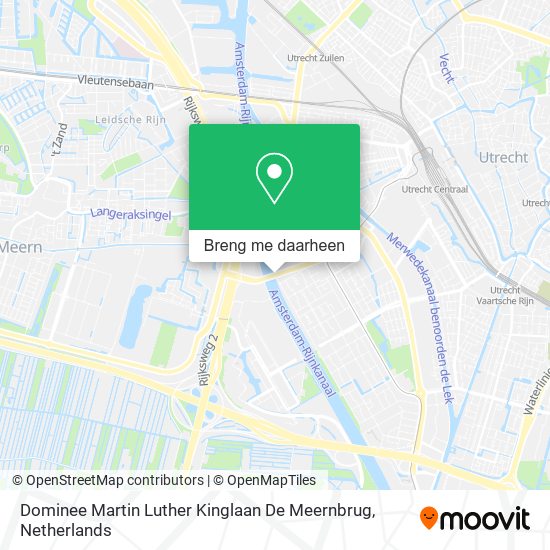 Dominee Martin Luther Kinglaan De Meernbrug kaart