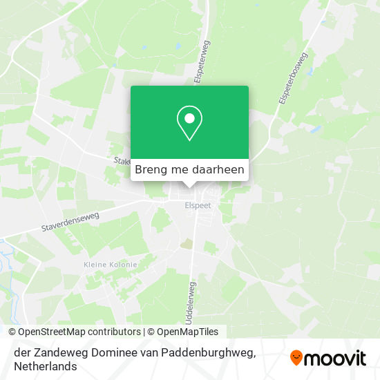 der Zandeweg Dominee van Paddenburghweg kaart