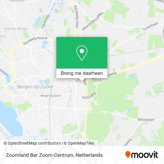 Zoomland Ber Zoom-Centrum kaart