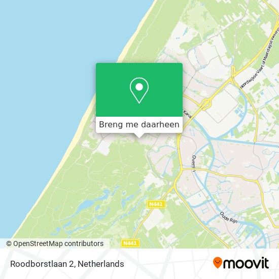 Roodborstlaan 2 kaart