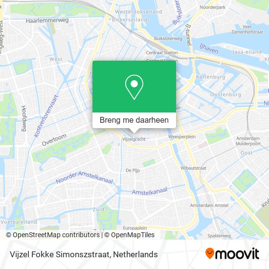 Vijzel Fokke Simonszstraat kaart