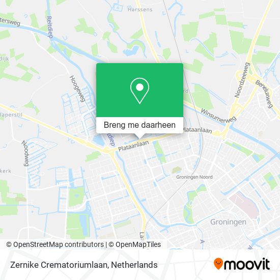 Zernike Crematoriumlaan kaart