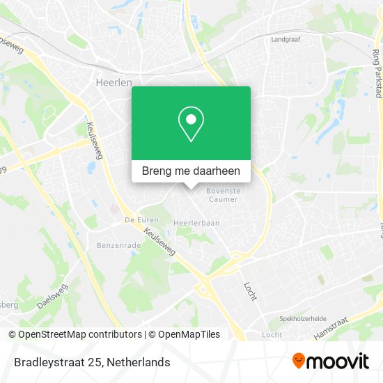 Bradleystraat 25 kaart