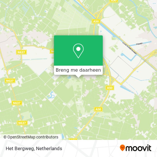 Het Bergweg kaart